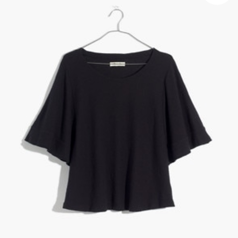 Texture & Thread Flutter-Sleeve Top